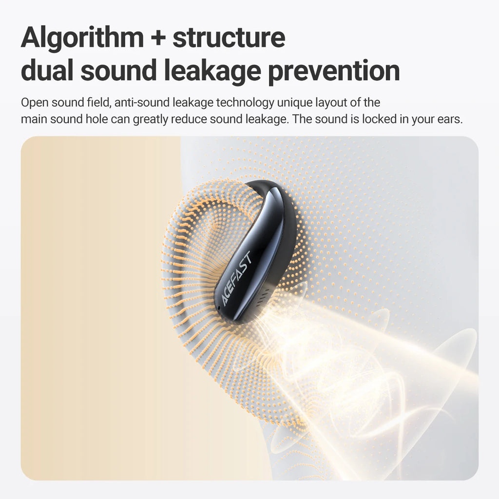 ACEFAST FA005 Open-Ear Wireless Bluetooth 5.4 Earphones ENC Call Noise Reduction Music OWS Earbuds with Ultra Thin Charging Box