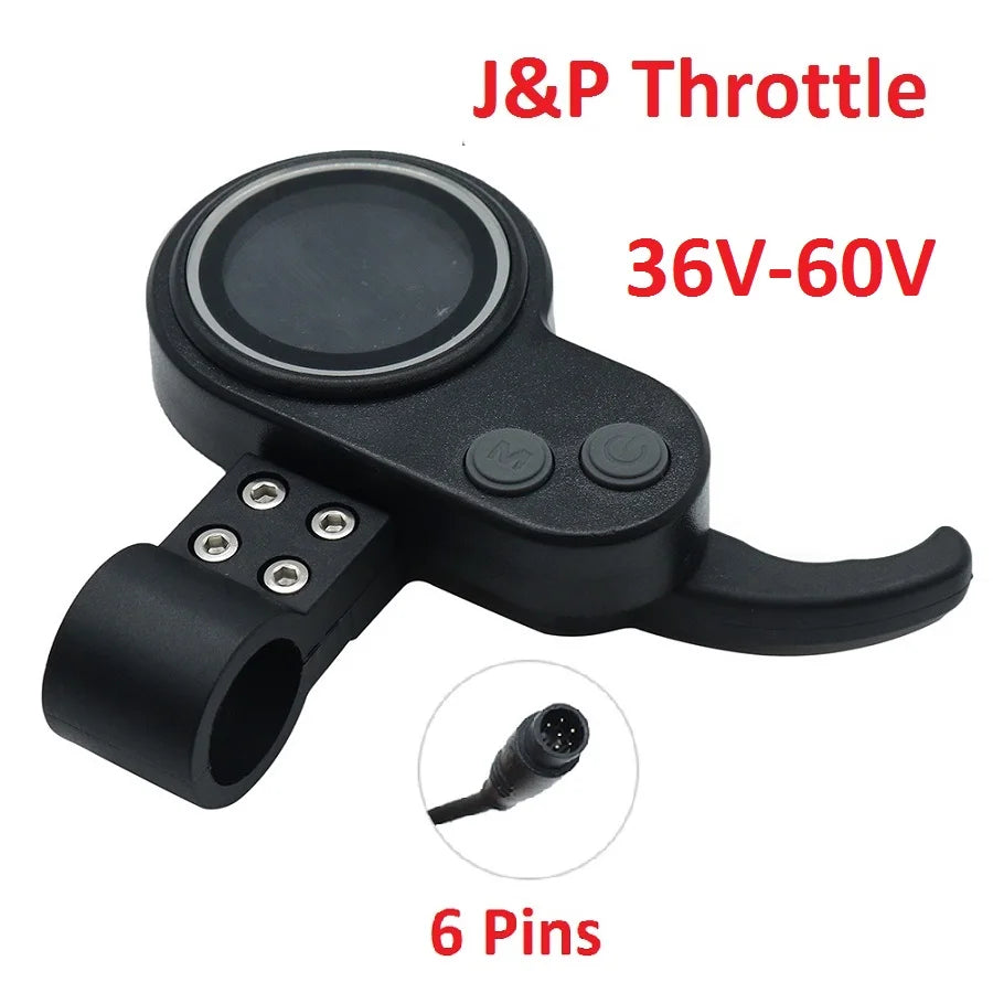 JP Throttle Accelerator 36V 48V 52V 60V Universal LCD Display Dashboard 6 pins  for Electric Scooter Parts