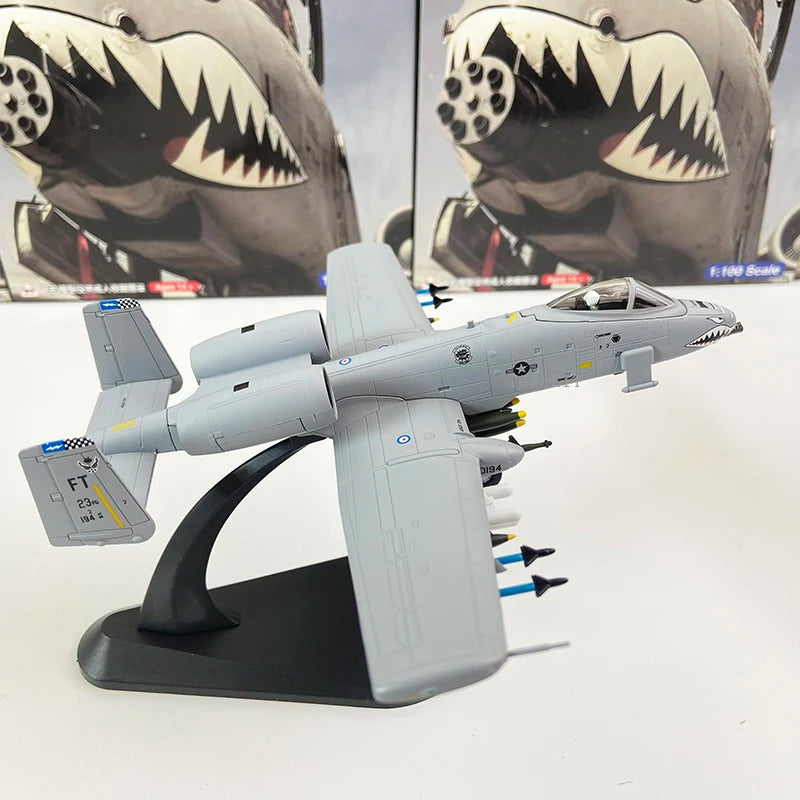 1:100 Scale US A-10 A10 Thunderbolt II Attack Plane Fighter Diecast Metal Airplane Aircraft Model