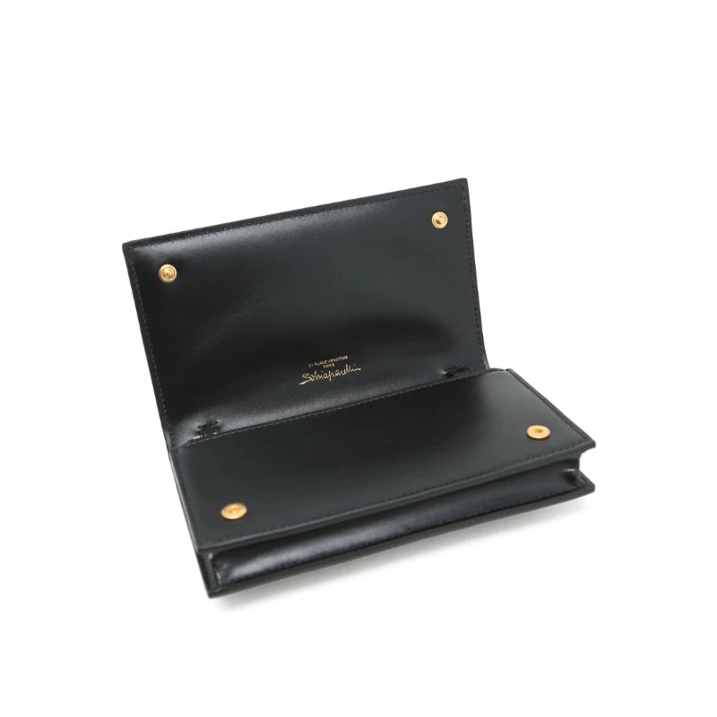 Luxury Keyhole Clutch Women 2026 Trend Fashion Elegant Party Wedding Bridal Purse New Black Faux Leather Gold Chain Shoulder Bag