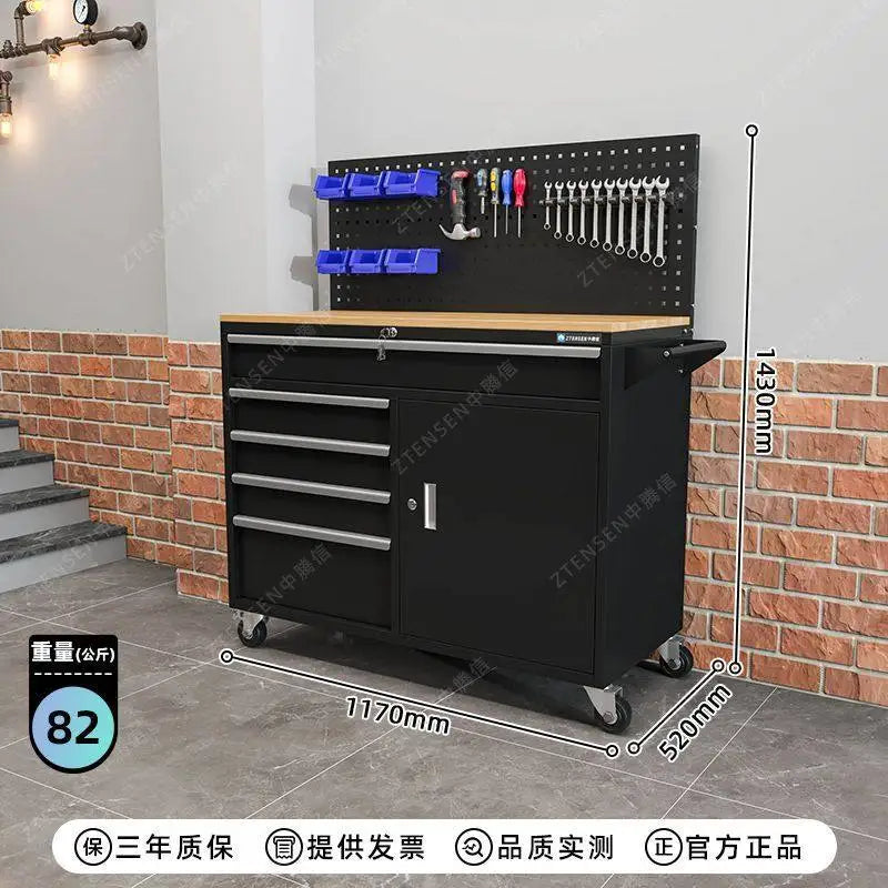 Creative Mobile Tool Cart Workshop Multi-function Storage Cabinet Workbench Heavy Tool Packaging Gereedschapskist XY40GJG