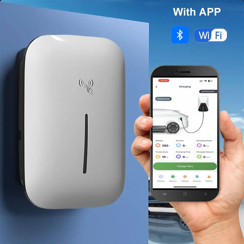 JIGU 1Phase TYPE1 7KW 32A EV Wallbox Charging Station Electric Car Charger With WIFI/Bluetooth APP Control