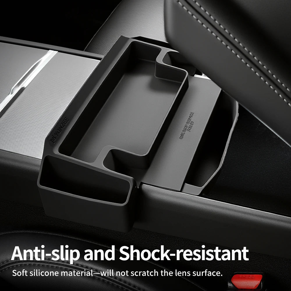 YZ Center Console Armrest Storage Box For Tesla Model 3 Y YL Glasses Tray Organizer Car Interior Accessories support car glasses