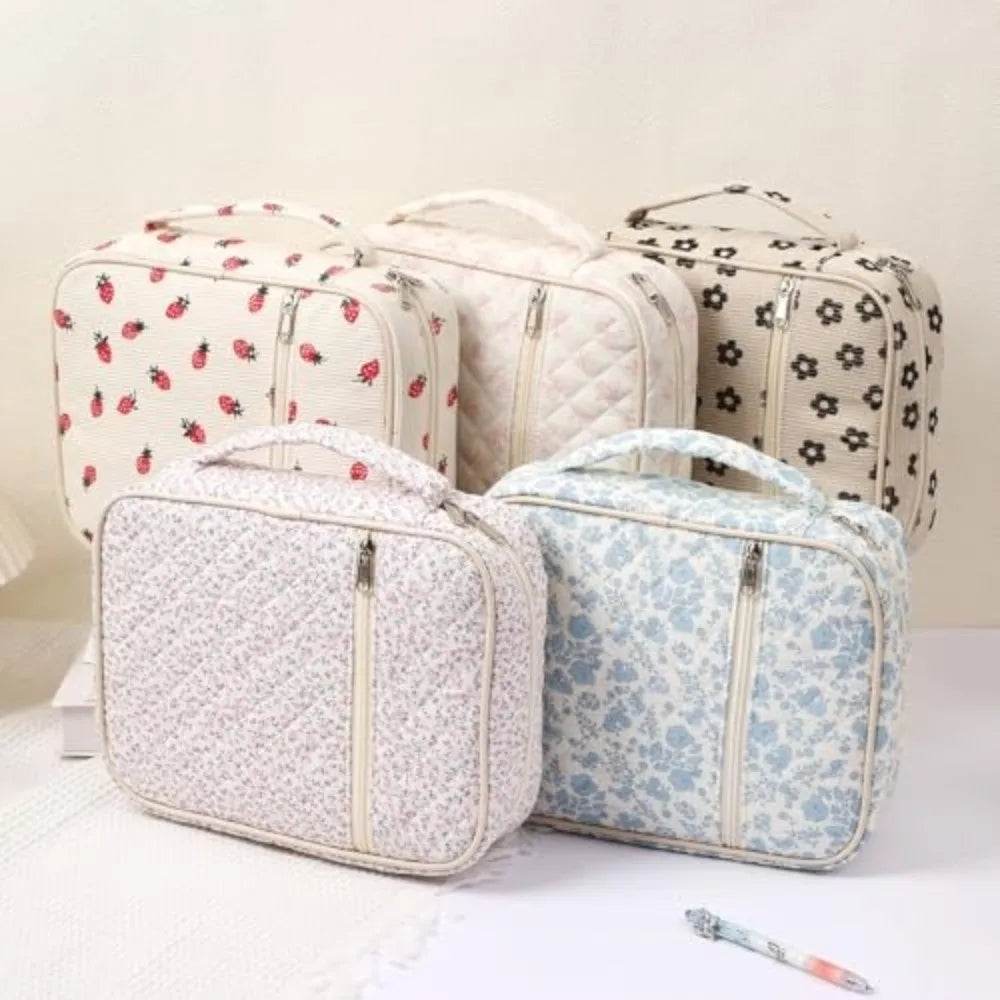 New Floral Design Bible Cover Case Zipper Pocket Handle Storage Bags Bible Cover Bag Prayer