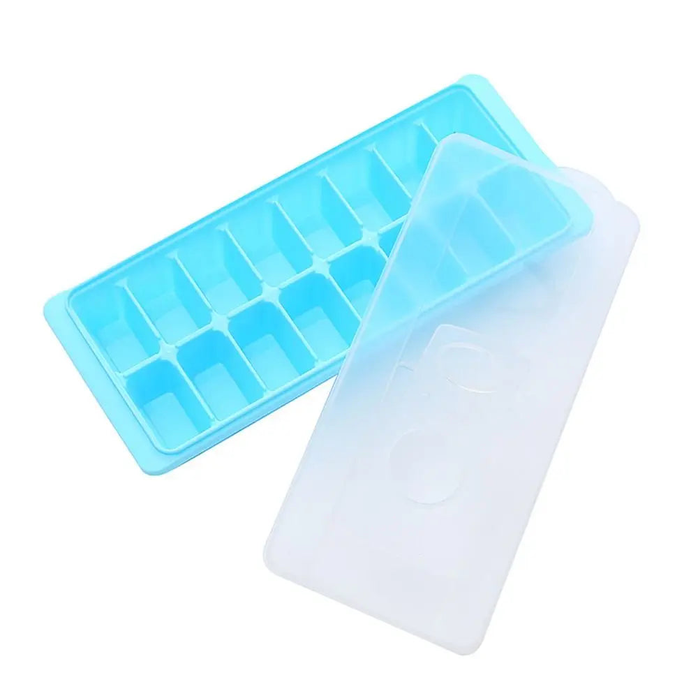 16 Lattice Plastic Reusable Ice Cube Tray Easy Refill Stackable Ice Lattice Ice Cube Tray With Lid Assorted