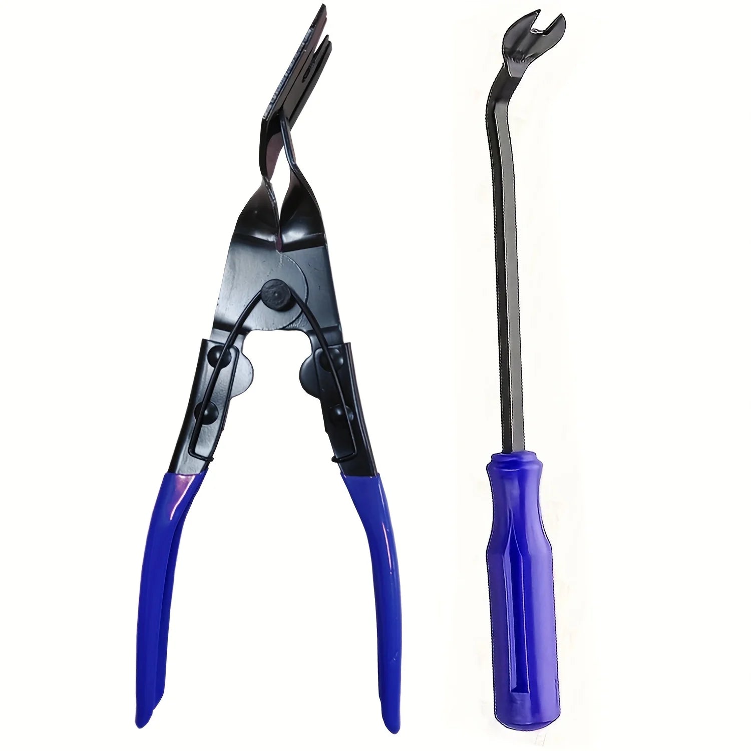2Pcs Auto Fastener Trim Removal Tool Kit Repair Tools Car Disassembly Kit Clip Screwdriver Light Pliers Door Panel Tool Set