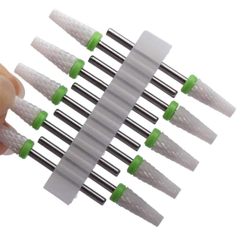 10pc Carbide Manicure Cutters Set Nail Drill Bits Gel Polish Remover Cutter Ceramic Strawberries for Nails Electric Files Tools