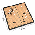 Folding Go Board Set 13 19 Line Gomoku Chess Set Portable Travel Educational Puzzle Game for Kids Adults Beginners Gift