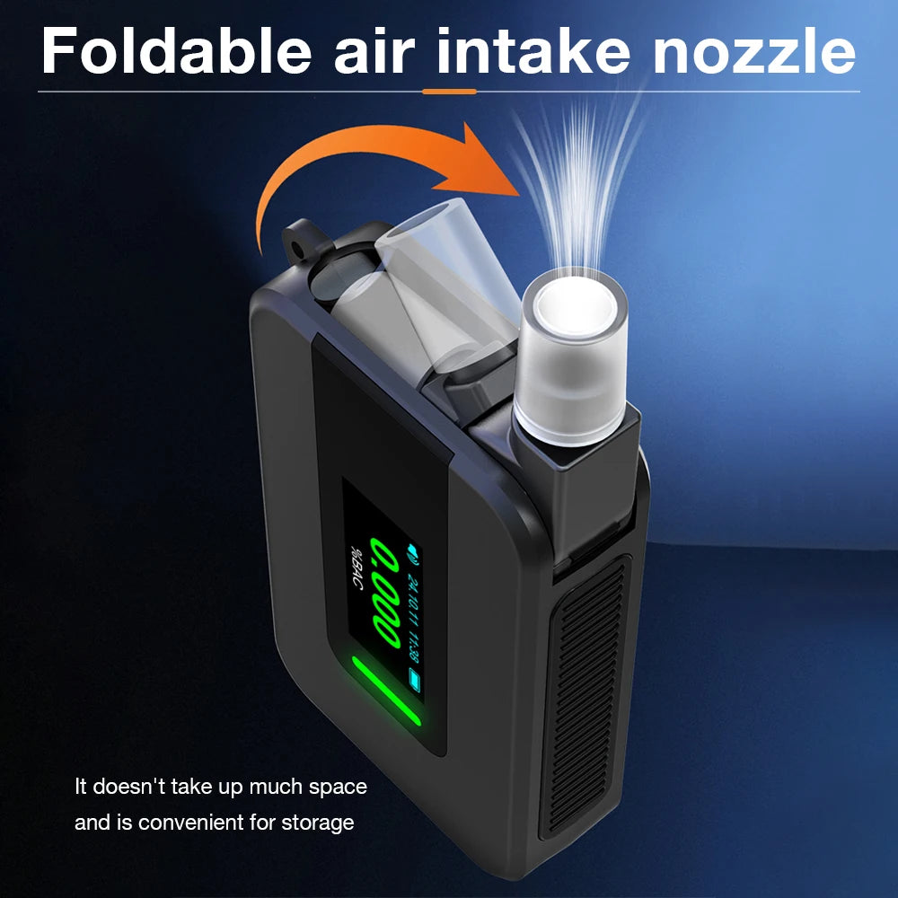 Portable Alcohol Tester Electrochemical Alcohol Detector Professional Breathalyzer LCD Display Drunk Driving Test Alcohol Meter