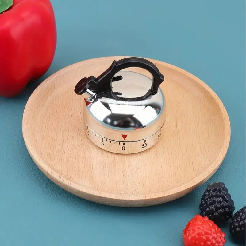 60 Minute Kitchen Timer Alarm Clock Mechanical Teapot Timer Tool Cooking Baking Auxiliary Kitchen Tools Timer Kitchen Supply