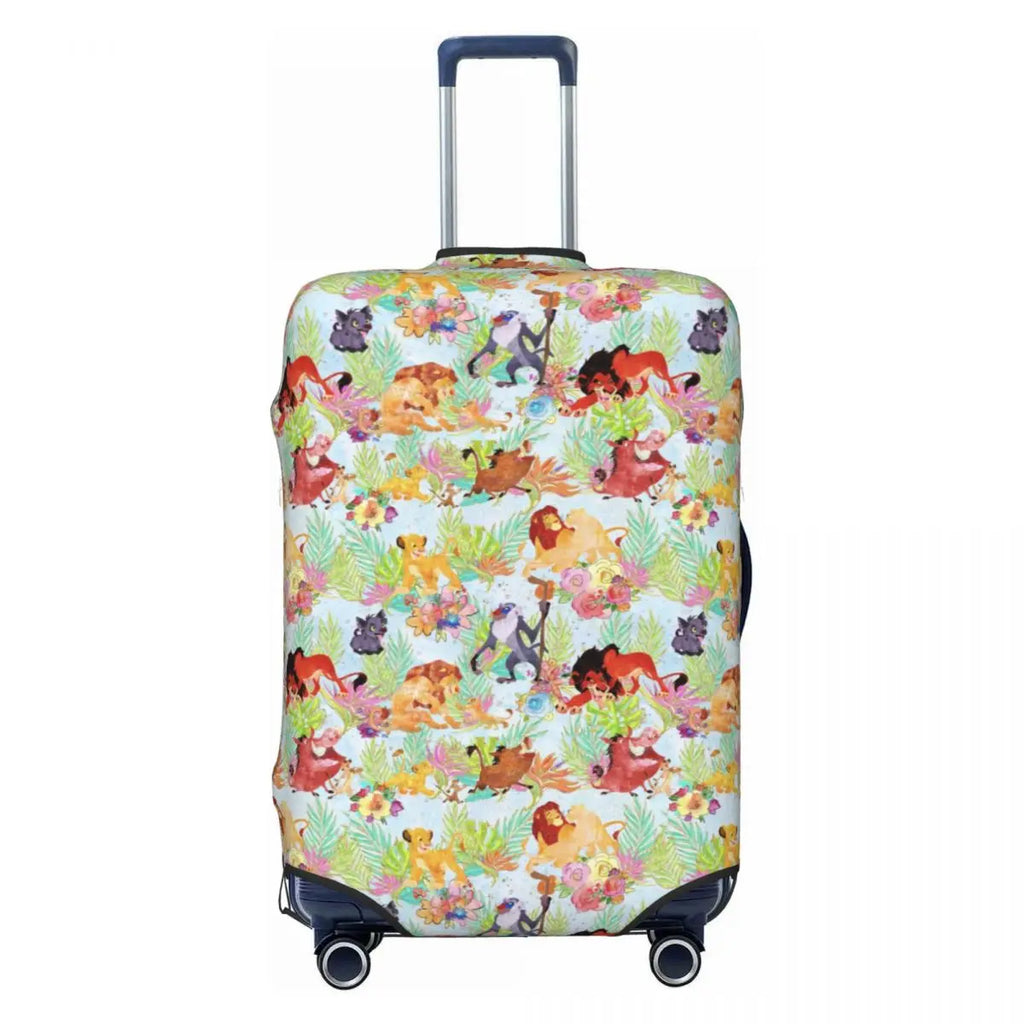 Custom The Lion Cartoon K-Kings Simba Luggage Cover Fashion Suitcase Protector Covers Suit For 18-32 inch