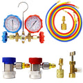 R410a 3 Way AC Diagnostic Manifold Gauge Set for Freon Charging Fits R32 R410a R-404A R-134a Refrigeration Manifold Gauge Air