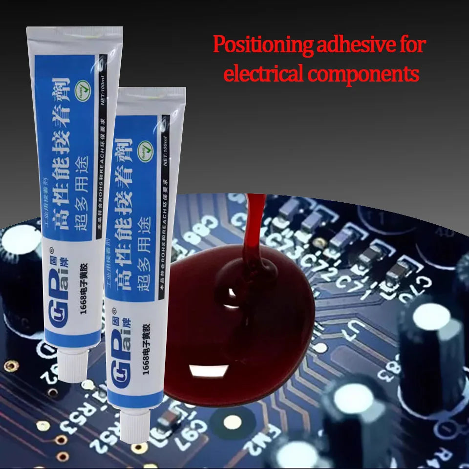 Quick-drying electronic red glue green glue transparent thread anti-loosening strong glue wire row electrical fixing adhesive