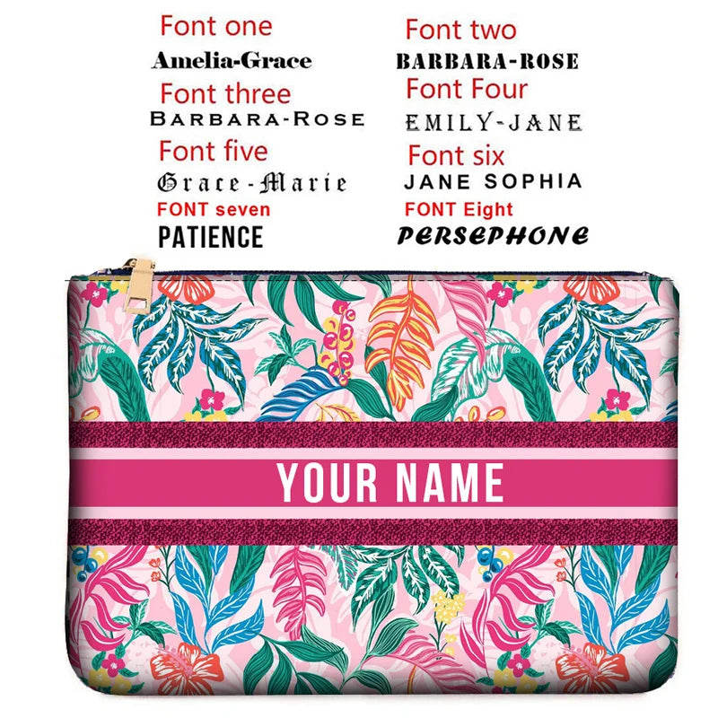 Canvas makeup bag WOMAN BAG Fashion Designer Party Clutch Personalized Custom Print Name Letter Beach Bag Travel Cosmetic Bag