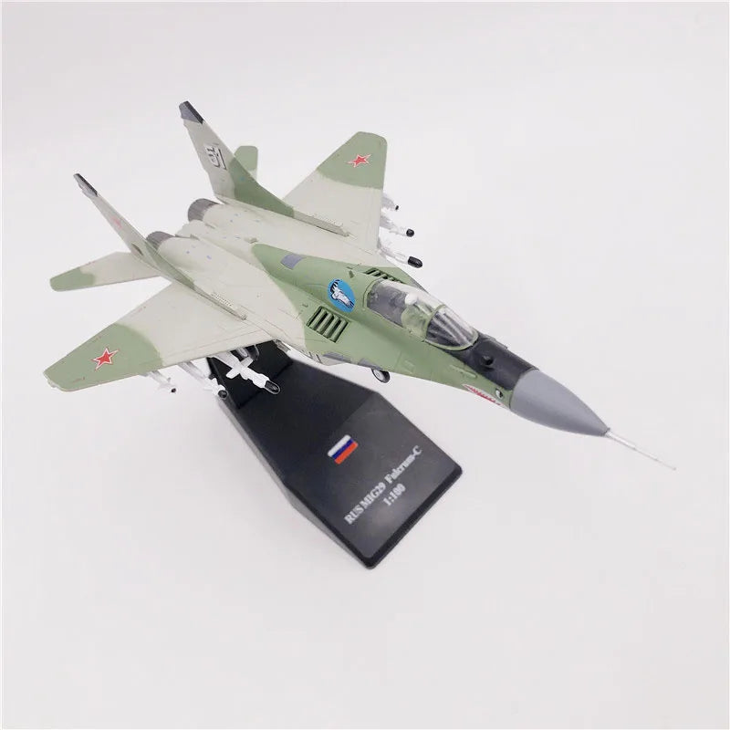 JASON TUTU 1/100 Diecast Metal Russian MIG-29 Fighter Model Plane Kids Gift Collection