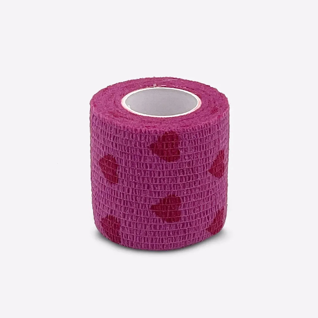 Printed Self Elastic Adhesive Athletic Tape Wraps 2.5cm Sports Colorful Bandage for Tattooing Finger Joint Knee Pet