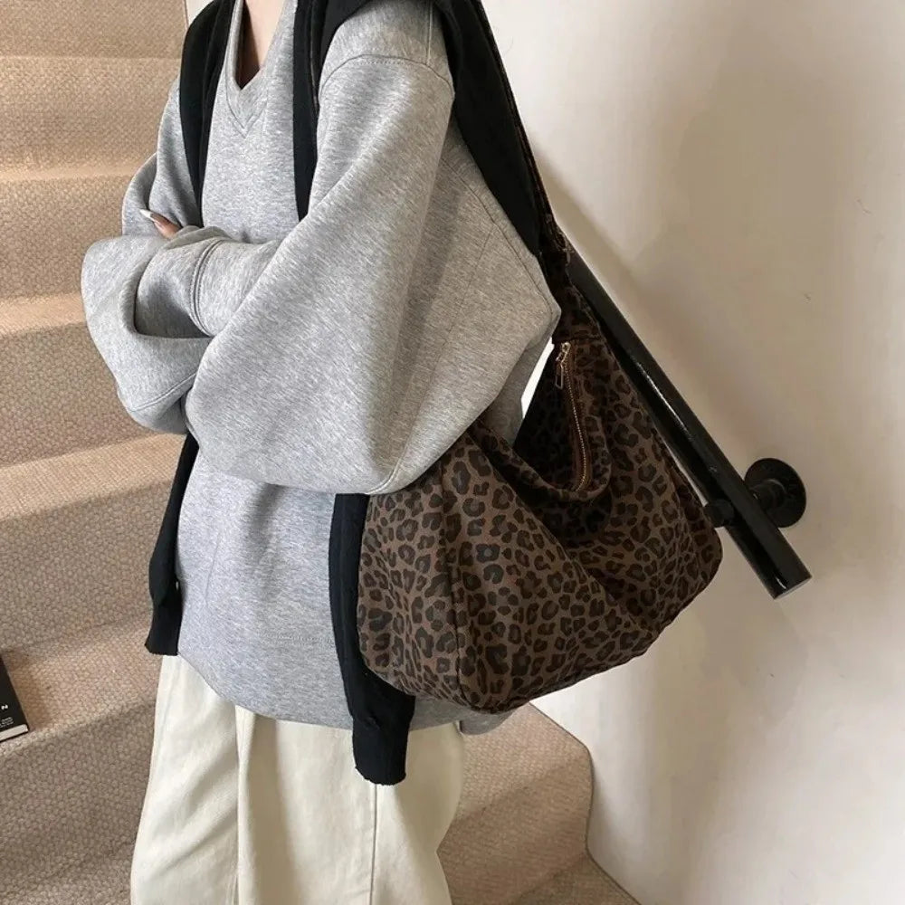 Casual Soft Textile Women's Shoulder Bag Large Capacity Adjustable Strap Crossbody Bag Tote Handbag