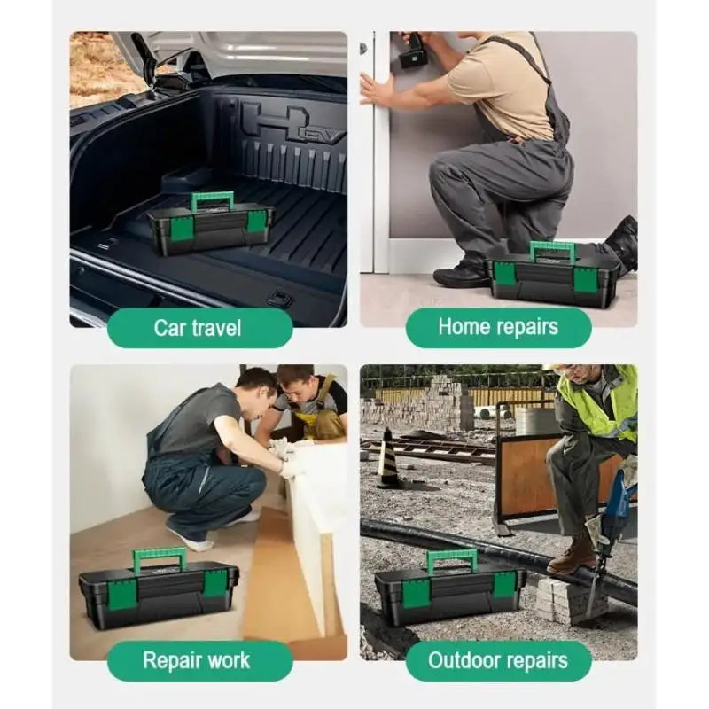 (BF06)10Inch Plastic Tool Box Storage Case For Carpentry Electrical Repairs Tool Handheld Toolbox Storage Box Plastic Toolbox
