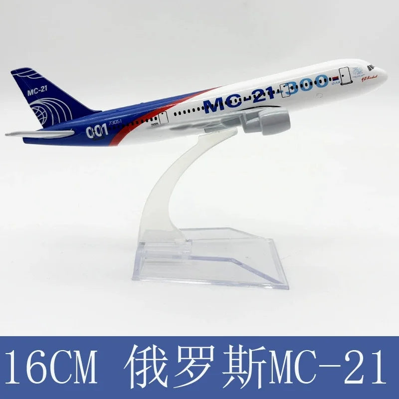 Aeroflot Model Plane Series 16cm Russian Airlines scale aircraft Siberia S7 Airplane Model Metal A320 /A330/A350/Mc-21 Plane Toy