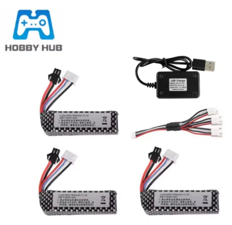 Water Gun 3S 11.1V 1800mAh 25C 401855 lipo Battery+ USB Charger Set for M4/AK Mini Airsoft BB Air Pistol Electric Toys RC Parts