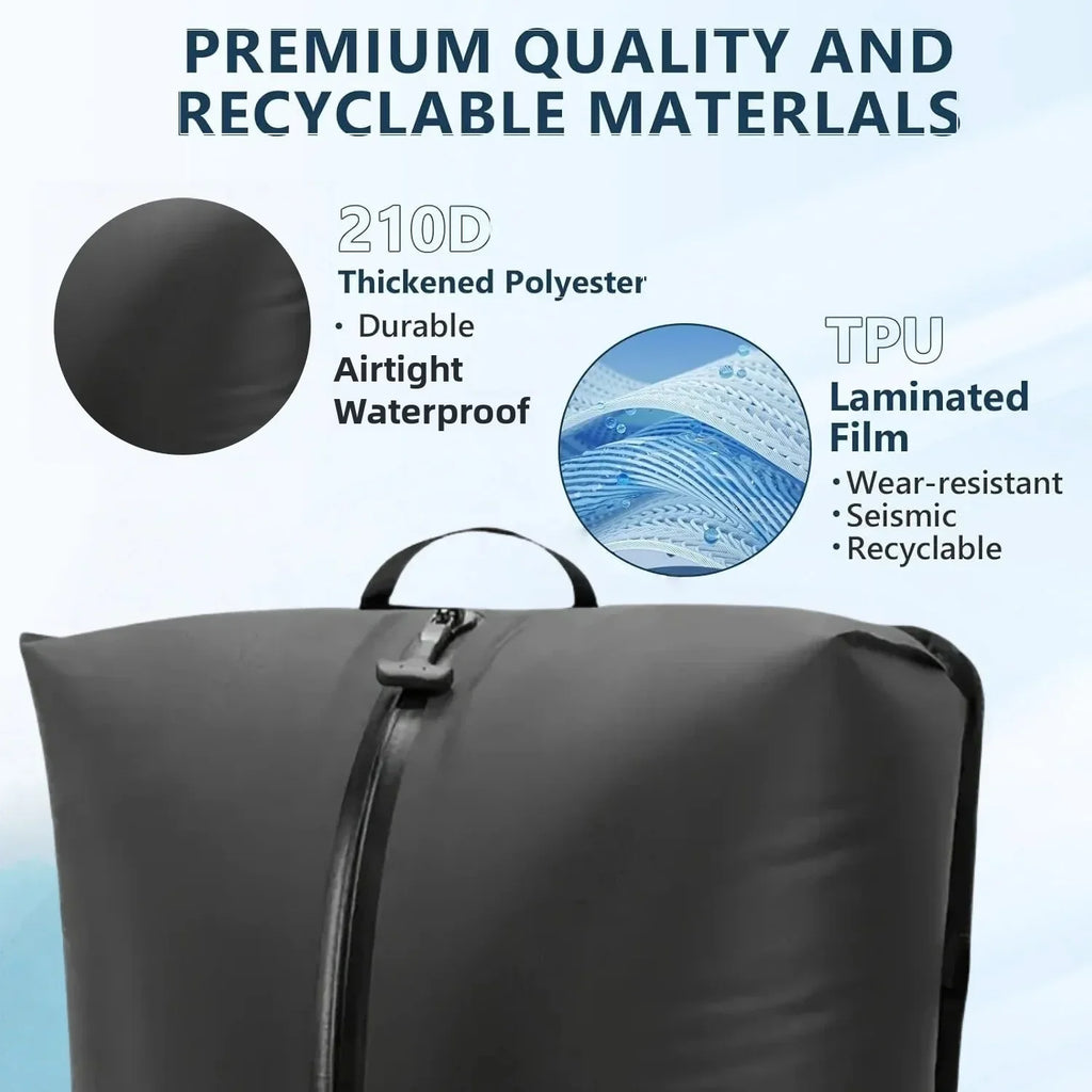 Travel Vacuum Storage Bags Luggage Packing Bag, Save 60% Space Travel Vacuum Sealed Bag Storage Bags Reusable Waterproof Bag