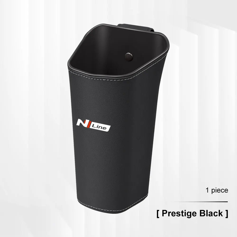 Car Seat Back Trash can For Hyundai N Line Sonata I20 Elantra Santafe Accent Tucson water cup holder Door Storage Bin Accessory