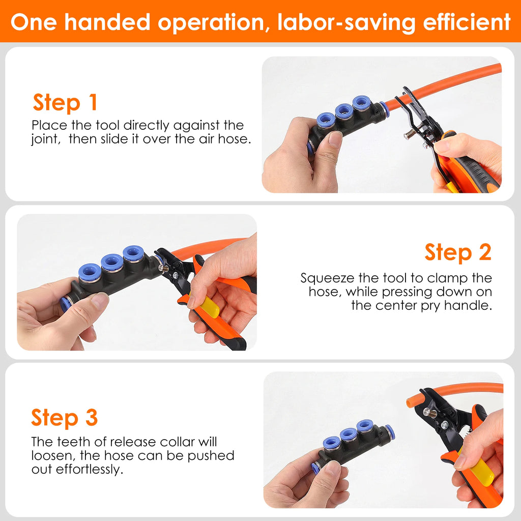 Push-Fit Disconnect Tong Tool Fittings Quick Disconnect Air Hose Plier for Easily Removing Push-to-Connect Fittings Removal Tool