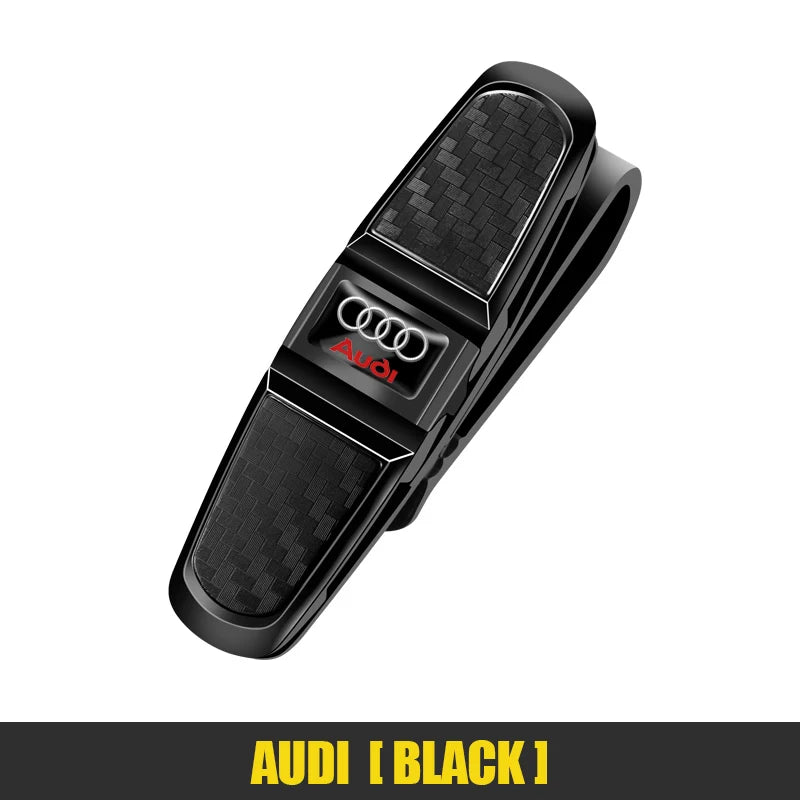 Car Sun Visor Clip 360 Rotation Sunglasses Ticket Card Clamp For Audi A4 A3 A6 TT S4 S5 S6 A1 A2 A5 A7 A8 Q1 Q2 Q3 Q4 Q5 Q6 Q7 Q