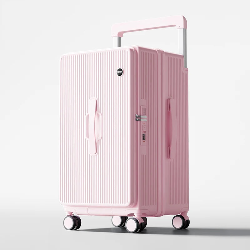 2026 New Luggage Large Capacity 28/32 inch Extra Large Thickened PC 1:9 Side Opening Deep Compartment Wide Handle Suitcase
