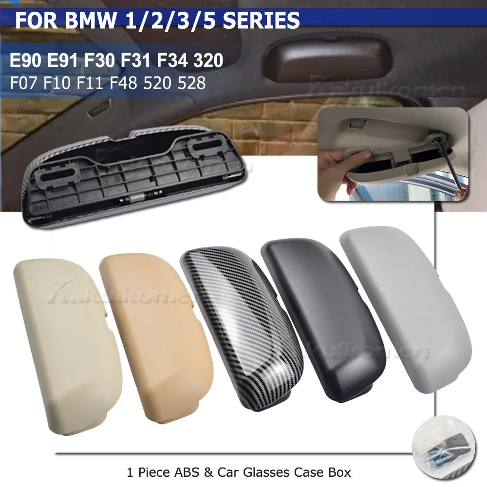Car Glasses Case Box for BMW 1/2/3/5 Series E90 E91 F30 F31 F34 320 328 F07 F10 F11 F48 520 528 X1 X3 X5 High Quality Parts