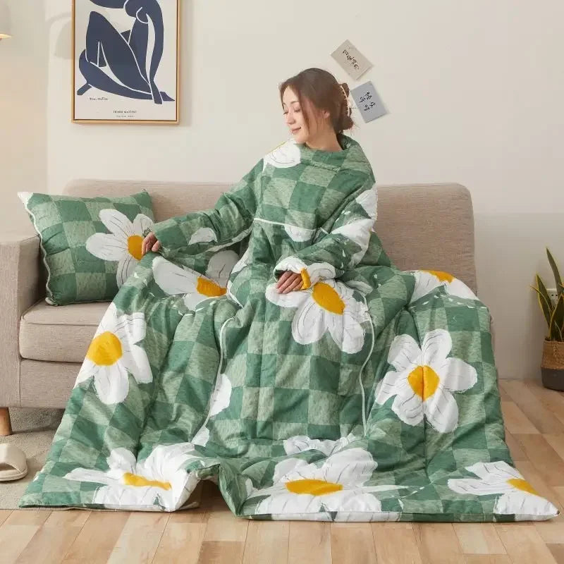 Multi-functional Lazy Person Quilt Cushion That Is Anti-kicked and Worn on The Body