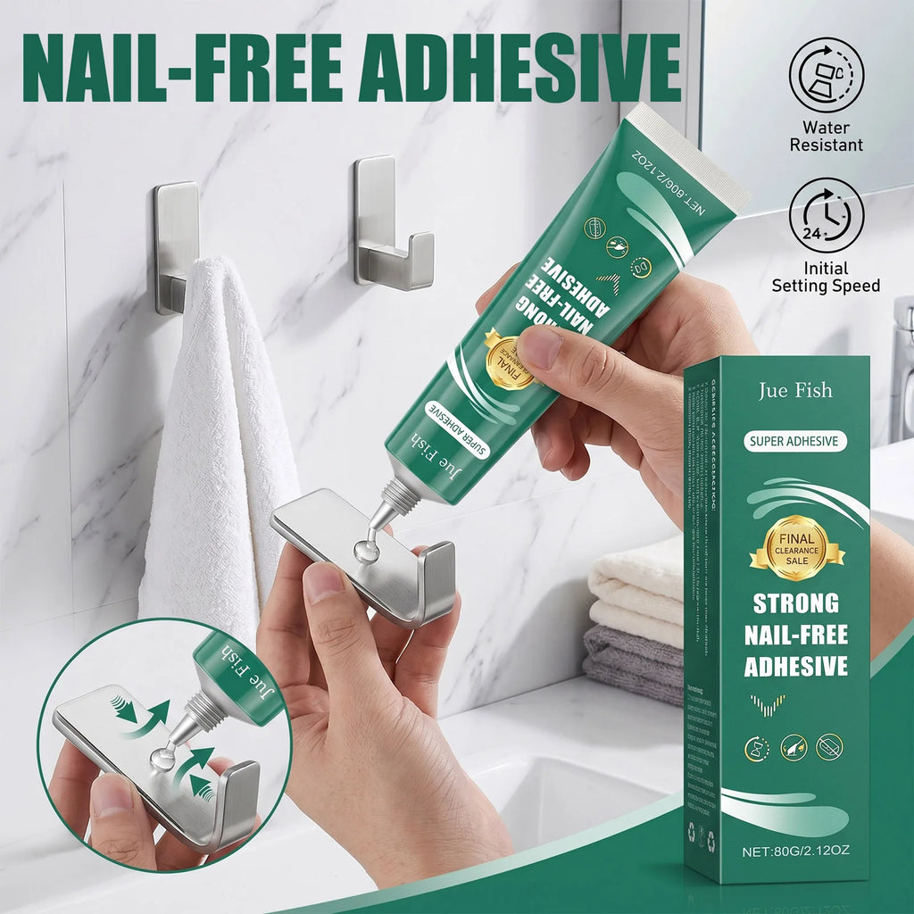 Multi Surface No Nail Adhesive Heavy Duty Quick Dry Instant Bond No Drilling Required Mounting Daily Household Repair Glue