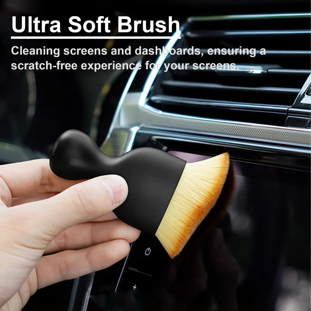 3/4 PCS Car Detailing Brush Set for Cleaning Exterior Boars Bristle Detailing Brushes Car Interior Cleaning Kit