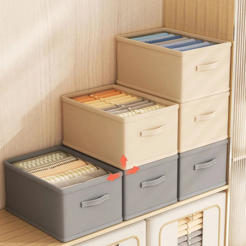 Clothes Organizer Trousers Clothes Jeans Storage Box Underwear Bra Socks Artifact Compartment Box Wardrobe Clothes Organizer