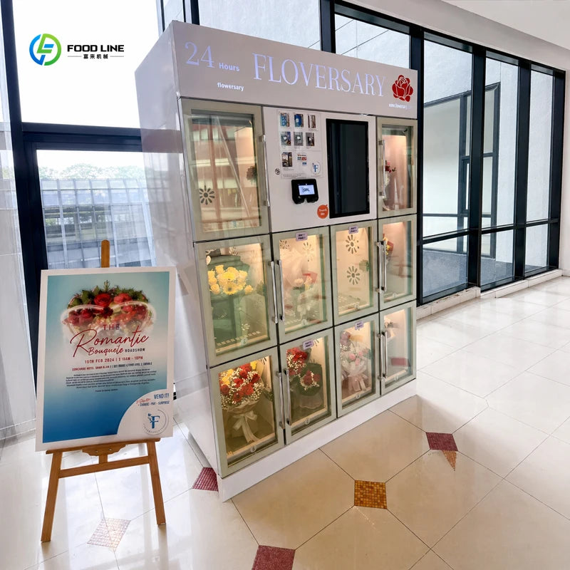 Customized Smart Automatic Flower Vending Machine for Sale Fresh Bouquet Dispenser Wholesale Price Buy Floral Kiosk