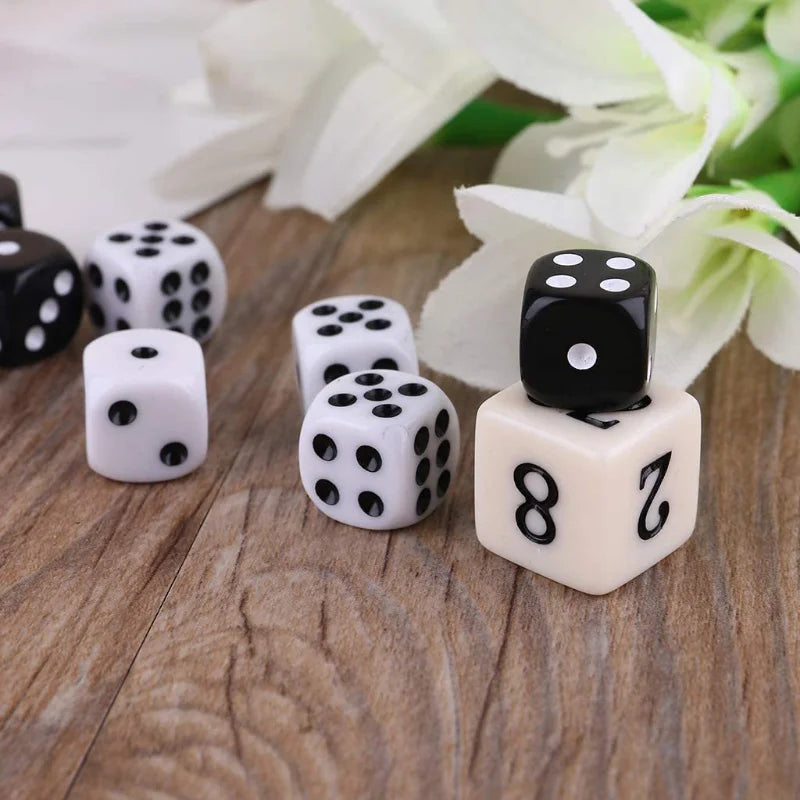 11Pcs/set New Foreign Trade Product Backgammon Dice Set Game Dice Multiply Dice Set 12mm