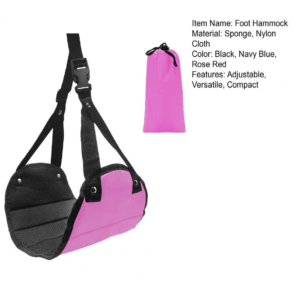 Foot Hammock For Airplane Travel Portable Sponge Foot Rest With Adjustable Straps Memory Foam Airplane Foot Hammock For Travel