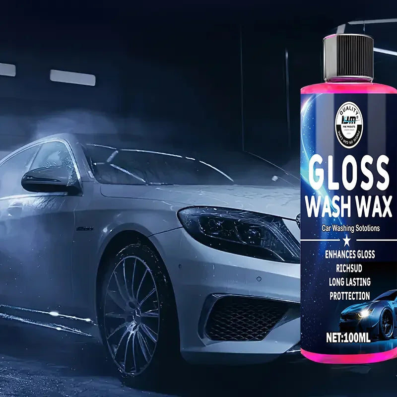 New Gloss Wash Wax 100ml - Superior Car Wash Solution for Enhanced Shine and Long-lasting Protection - Ideal for Auto Detailing