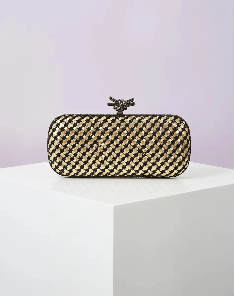 2026 New Quality Pu Woven Evening Clutch Bag with Polyester Lining for Women Dressy Evening Use Dinner and Party Bag 24 cm
