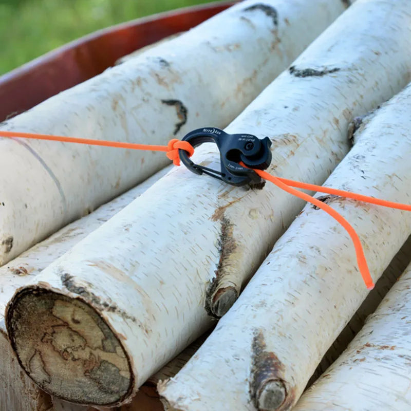 Knot-Free Rope Tightener Cast Aluminum Hanging Drawstring Buckle Hook Self-Locking Binding Fixed Mechanism Camping Outdoor Tools