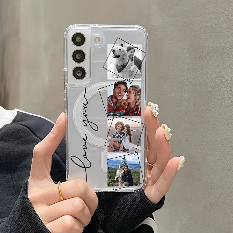 Personalized Custom Photo Magnetic Phone Case For Samsung Galaxy S26 S25 S24 S23 S22 S21 Ultra Plus Edge S20 FE Clear DIY Cover