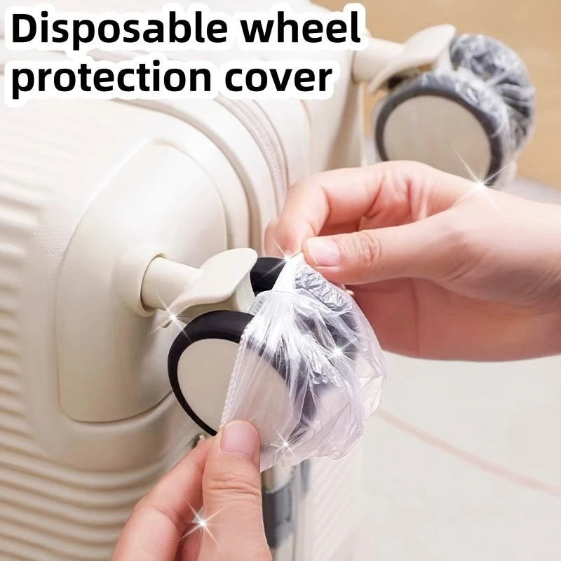 YITAPE 50/100PCS Disposable Suitcase Wheel Covers Waterproof Dustproof Luggage Wheel Protector for Travel Business Trip Storage