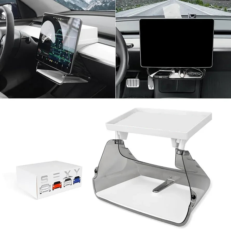 Center Console Organizer For Tesla Model Y Model 3 Highland/ Juniper 2019-2025  under screen storage box Behind Screen Storage