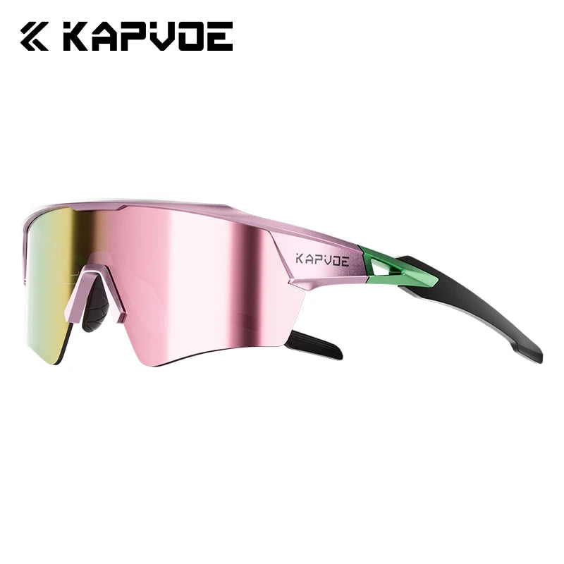 Kapvoe Hot Shadowless Photochromic Cycling Glasses Lighteight UV400 Sunglasses Men Women Bike MTB Eyewear Riding Outdoor Running