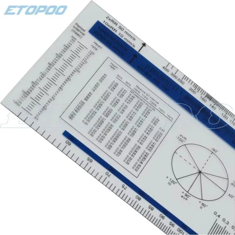 PVC ECG Ruler 360 Degree Goniometer Angle Medical Spine Ruler CM/INCH Medical PD Ruler