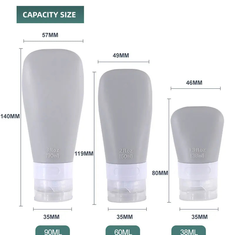 1Pc Empty Silicone Travel Packing Bottle Cosmetic Bottling for Lotion Shampoo Bath Container