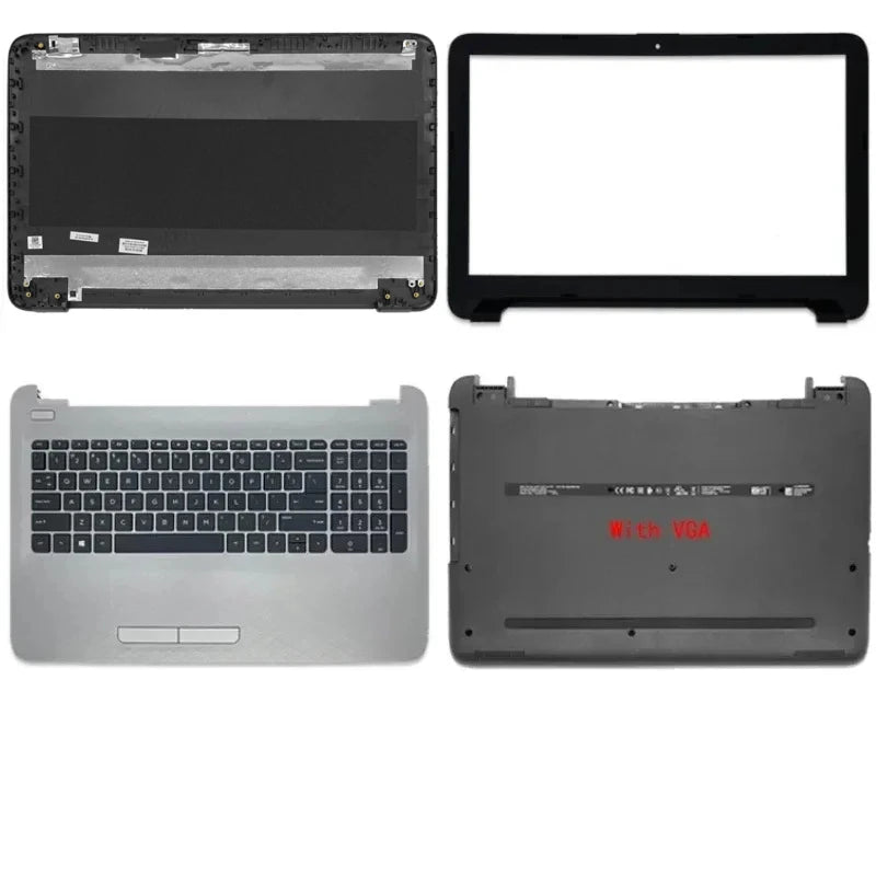 For Pavilion 15-AY BA 15-AC AF TPN-C125 250 G4 G5 LCD Back Cover/Front Bezel/Hinges/Palmrest/Bottom Case 900263-001 Black