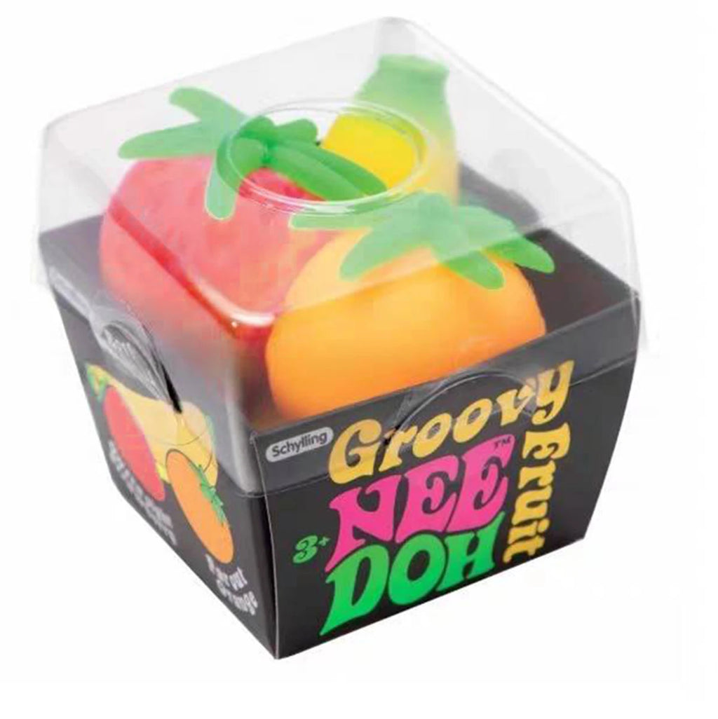 New Fruit  NeeDoh Squishy Toy Simulated Strawberry Bananab Orange Fidget Sensory Toy Stress Relief Anti-Anxiety TPR Toy