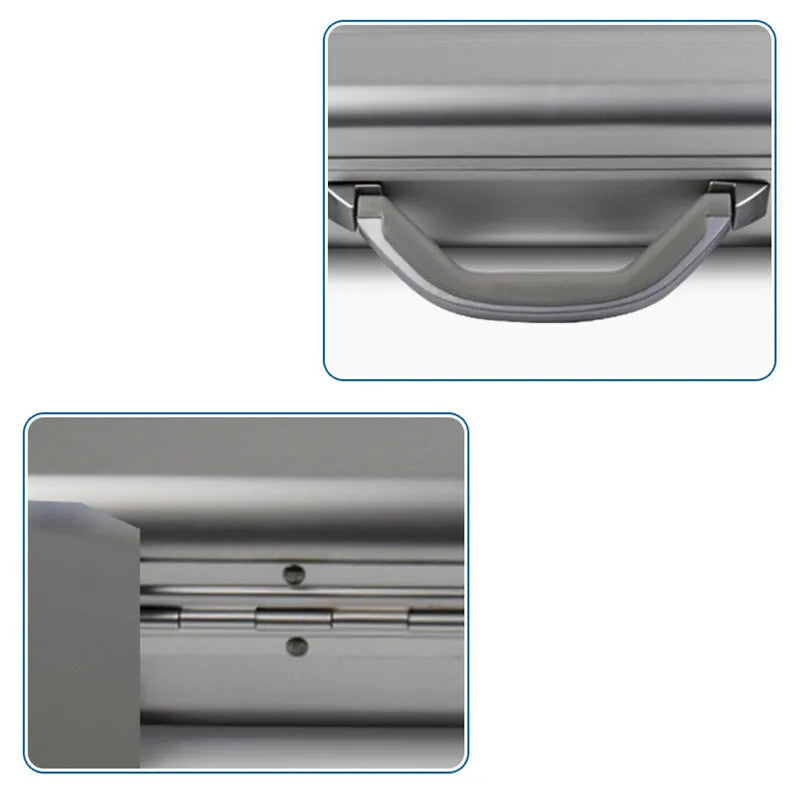 High End Briefcase Aluminum Alloy Travel Security Case Portable Carry-on Toolbox for Laptop Tablet Business Accessories Storage