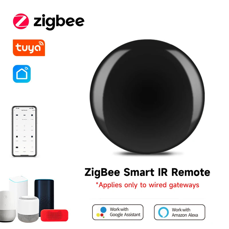 Tuya Zigbee Smart IR Remote Controller Smart Home Infrared Universal Remote Blaster One for All Control AC TV  CD DVD AUD SAT